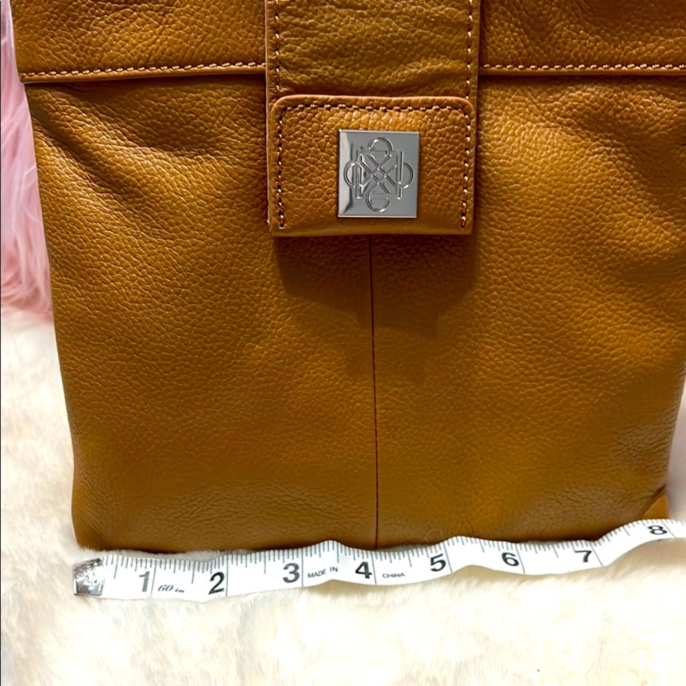 Piazza Sempione Brown Leather Shoulder Bag with Pebbled Finish